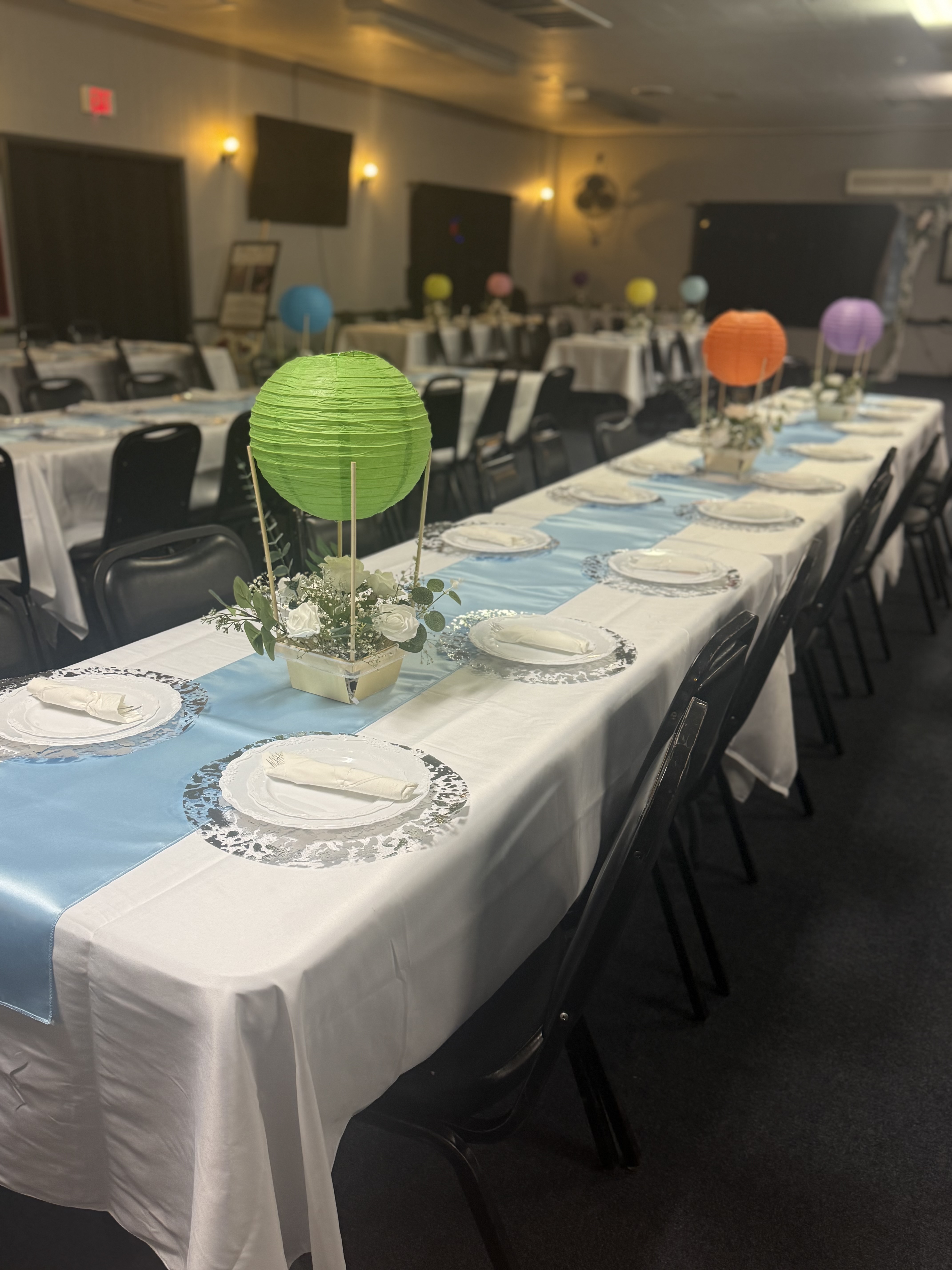 Baby Shower - Colorful Lantern Centerpieces