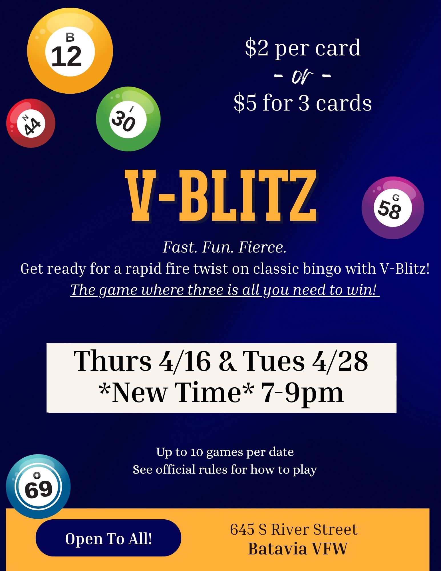 V-Blitz Volunteer Dates